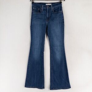 Levi's 726 Flare Jeans Womens Sz 27 Blue Mid Rise Stretch Denim 30.5" Inseam